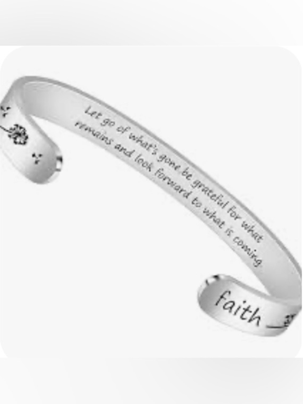 Btysun Inspirational Stainless Steel Cuff w dust bag and box NIB